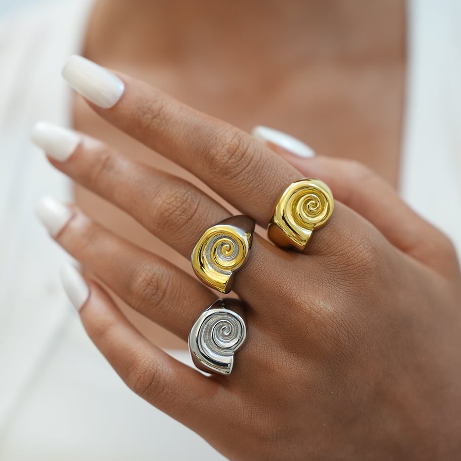 1 Piece Simple  Retro Animal Stainless Steel  Gold Color  Women's Statement Rings Picture4