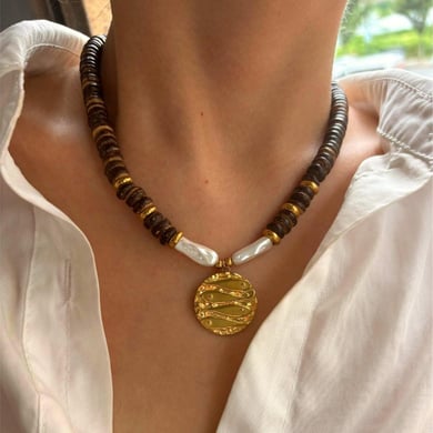 1 Piece Wooden Beads Pendant Necklace h5 Picture3