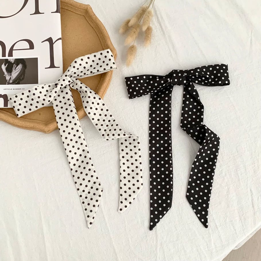 Bandana classique à pois en polyester pour femme, 1 pièce Image4