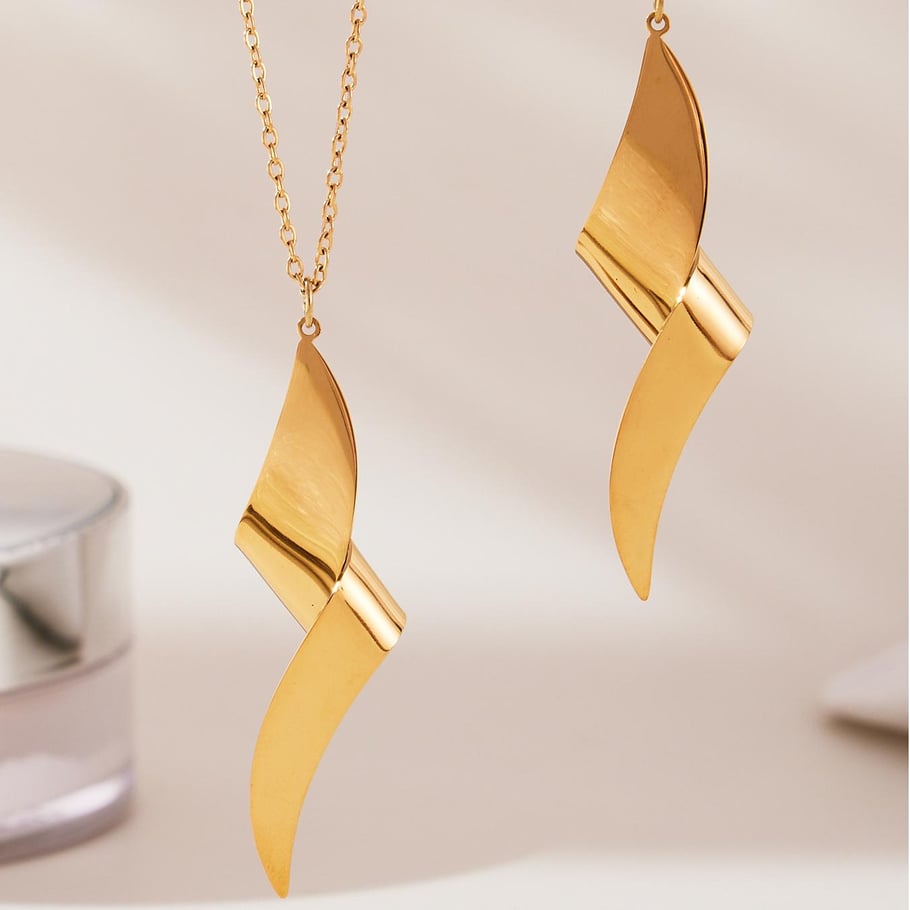 Minimalist Twist Mixed Gold&Silver Colors Stainless Steel Women's Jewelry Sets Picture9