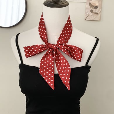 Bandana classique à pois en polyester pour femme, 1 pièce h5 Image3