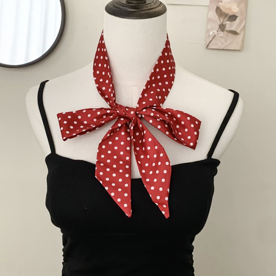 Bandana classique à pois en polyester pour femme, 1 pièce Image3