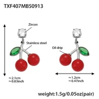 TXF407-Steel Earrings Picture4