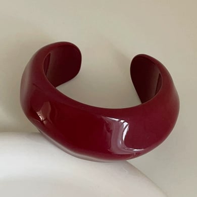 1 Piece Retro Irregular Shape Resin Cuff Bracelet h5 Picture4