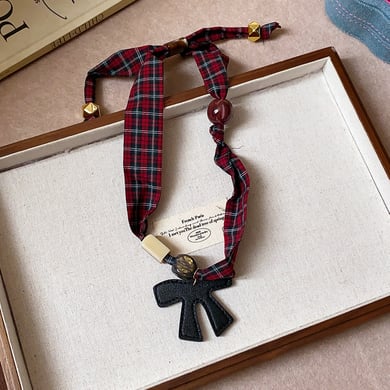 1 collar con colgante de acrílico de leopardo retro étnico h5 