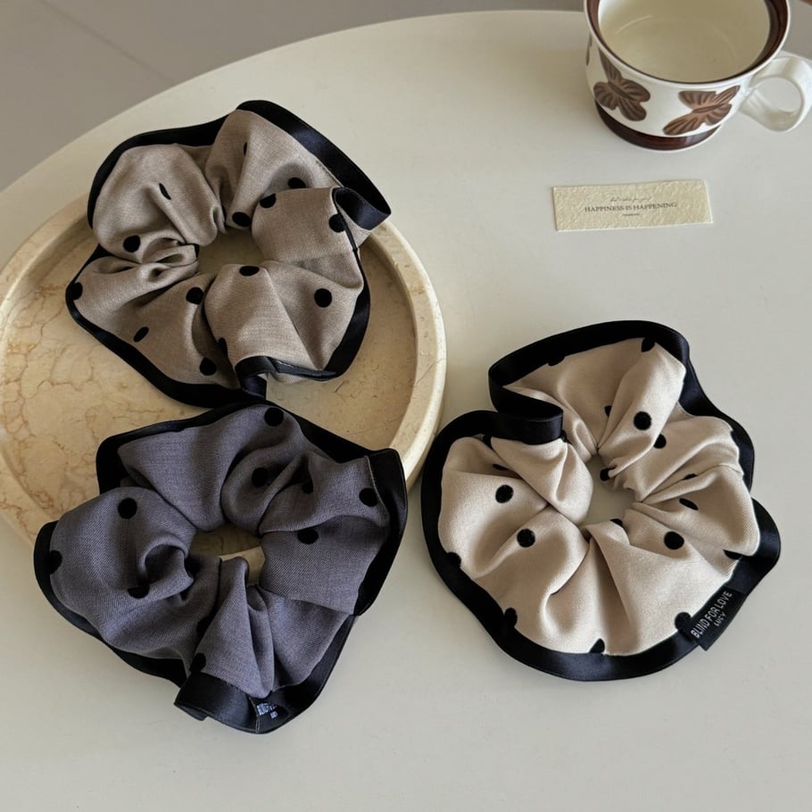 1 Piece Simple Series Retro Polka Dots Fabric Women's Scrunchies h5Picture3