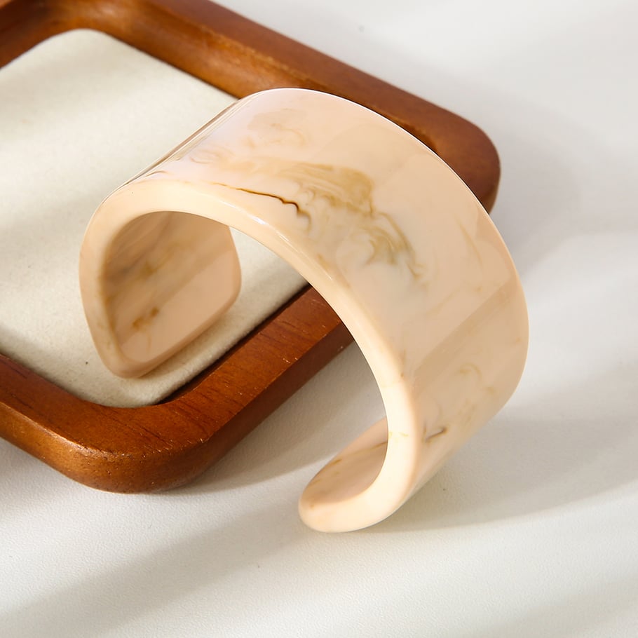 1 Piece Simple Gradient Color Resin Women's Cuff Bracelets h5Picture5