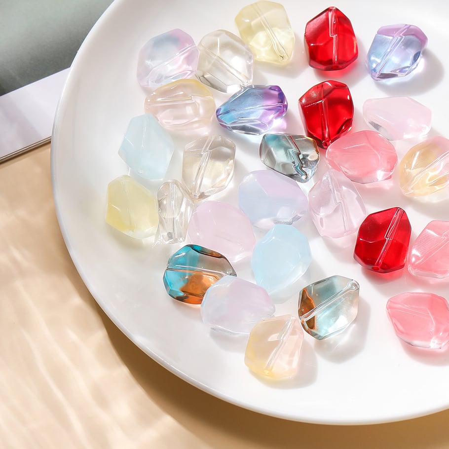 1 Piece Transparent DIY Irregular Shape Glass Jewelry Beads h5Picture4