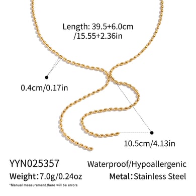 1 Stück Y-förmige Kette aus Edelstahl h5 