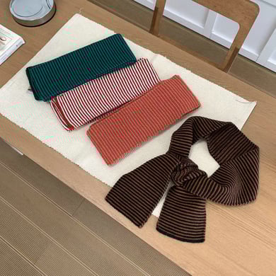 1 Piece Casual Stripe Yarn Winter Scarf h5 Picture2