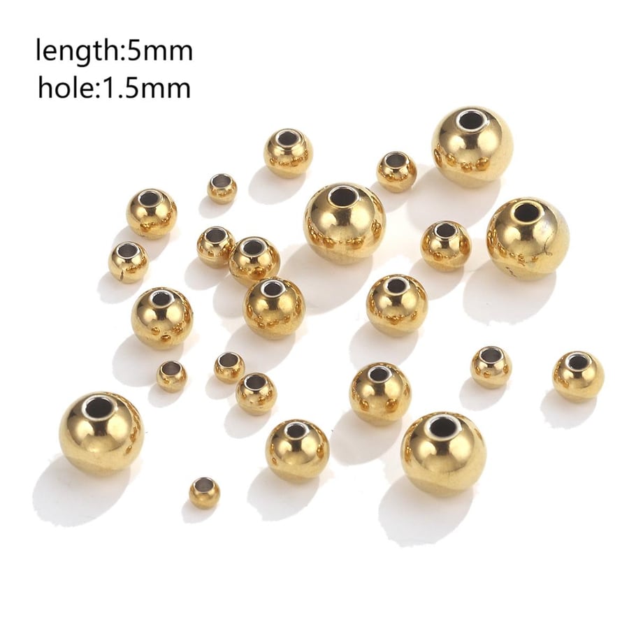 1 Stück DIY Perlen Edelstahl Schmuck Charms