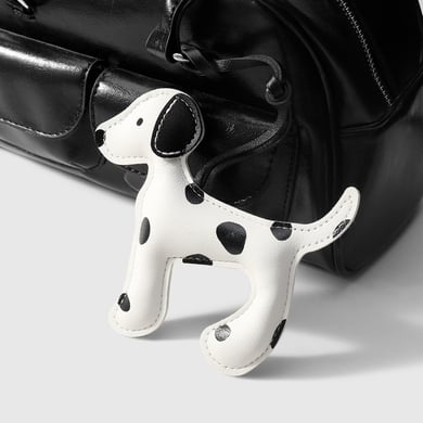 1 pezzo di ciondolo per borsa da donna in pelle di cane maculato vivace h5 Immagine5