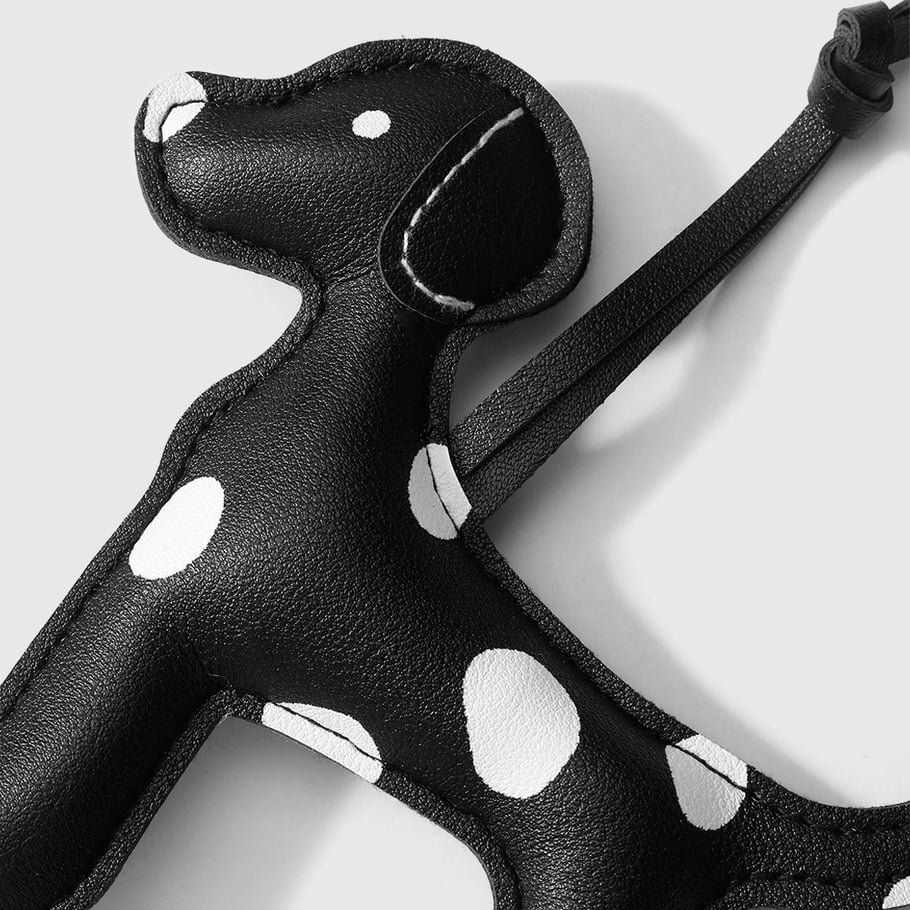 1 pezzo di ciondolo per borsa da donna in pelle di cane maculato vivace Immagine10