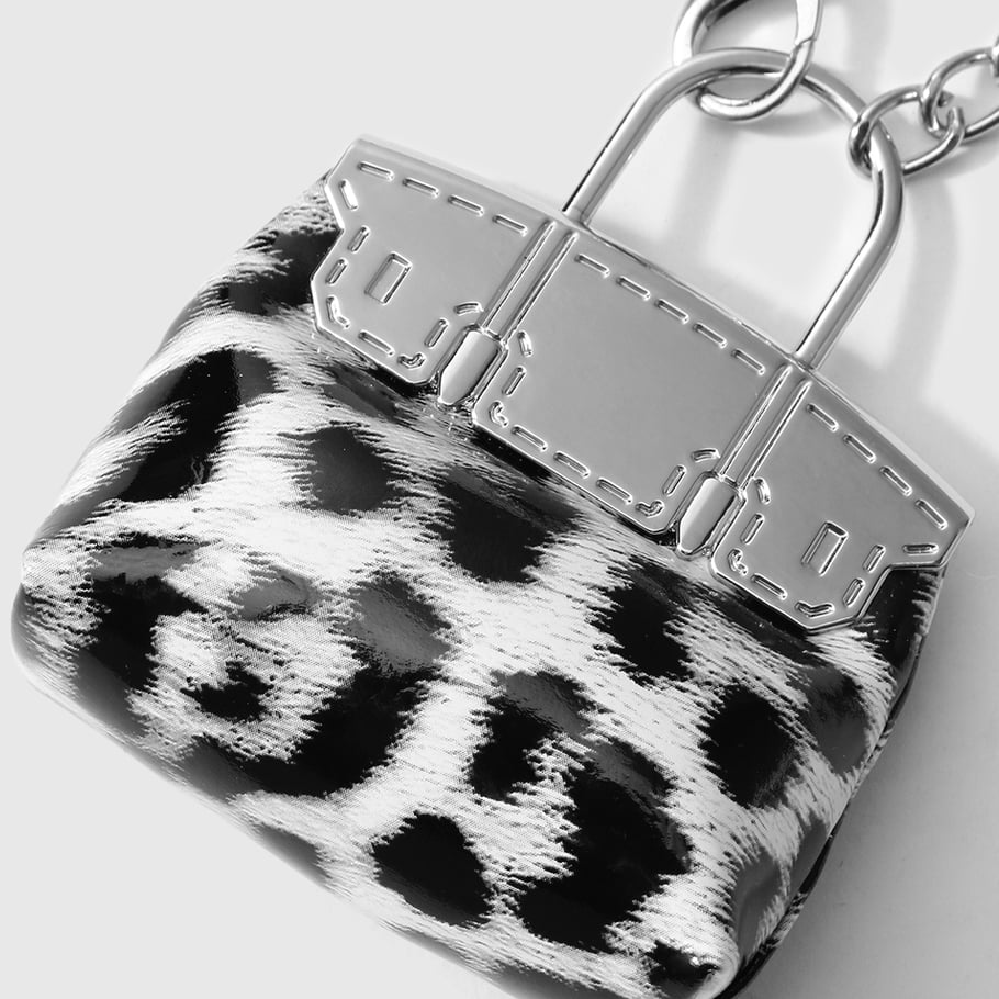 1 pieza de adornos para bolso de mujer de cuero con estampado de leopardo Imagen9