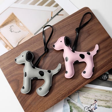 1 pezzo di ciondolo per borsa da donna in pelle di cane maculato vivace h5 Immagine4