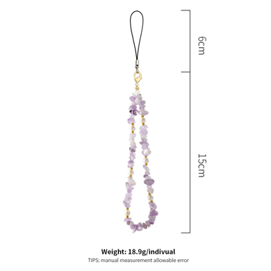 1 Piece Irregular Shape Natural Stones Phone Chain h5 Picture4