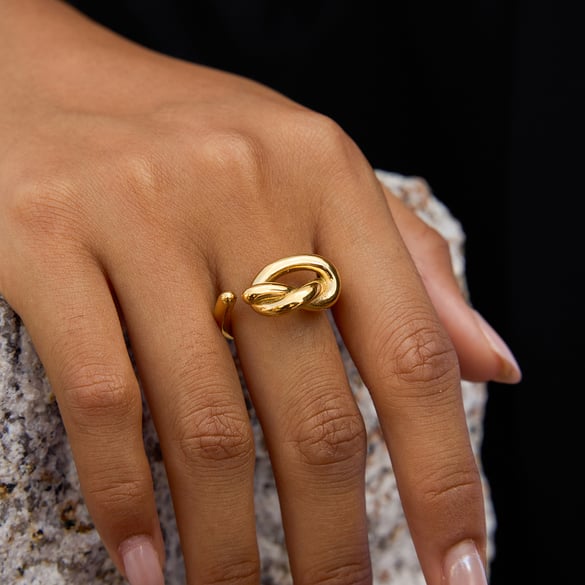 1 Piece Designable Twist Stainless Steel Gold Color Women's Minimalist Rings 2
