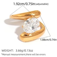 Couleur or/Taille unique/Style de bague 3 Image16