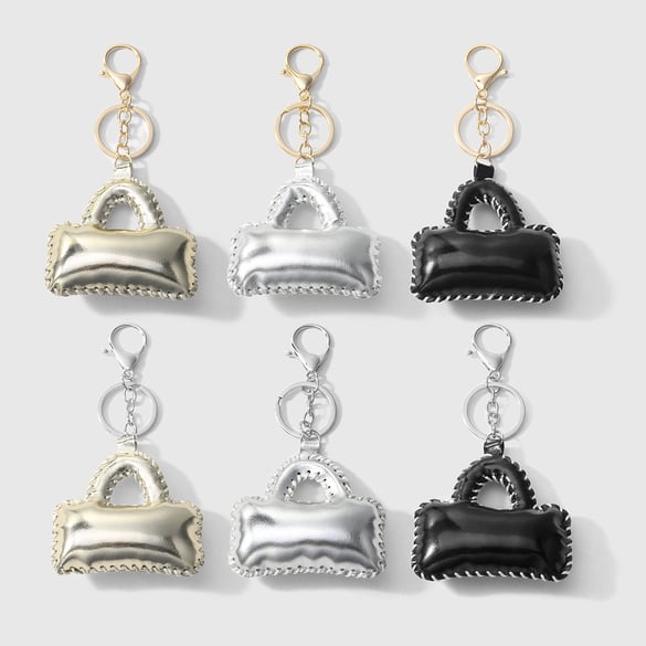 1 stuk delicate metallic leren damestasbedels 2