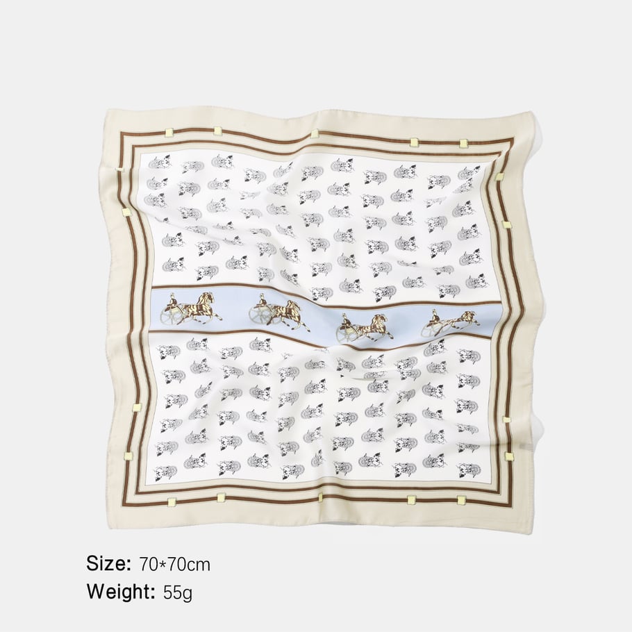 1 stuk retro paardenpatroon polyester bandana
