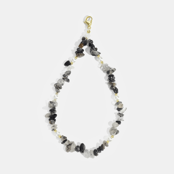 1 Piece Irregular Shape Natural Stones Phone Chain 2