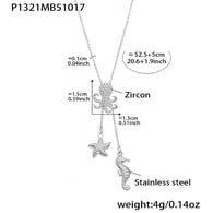 P1321-Collier extractible en acier Pieuvre 52+5 cm Image2