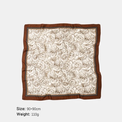 1 stuk retro bloemen polyester bandana h5 