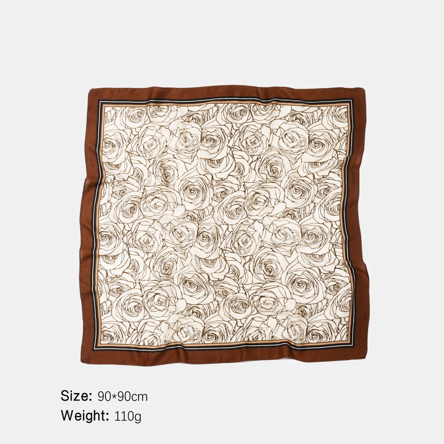 1 stuk retro bloemen polyester bandana