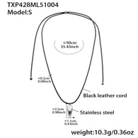 TXP428-Petit collier en acier 90 cm Image10