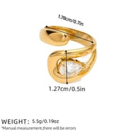 Couleur or/Taille unique/Ring style 17 Image2