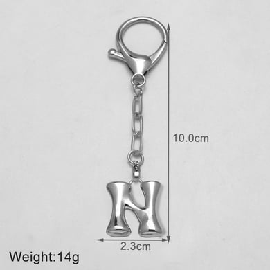 1 Piece Bubble Letter Copper Keychain h5 Picture2