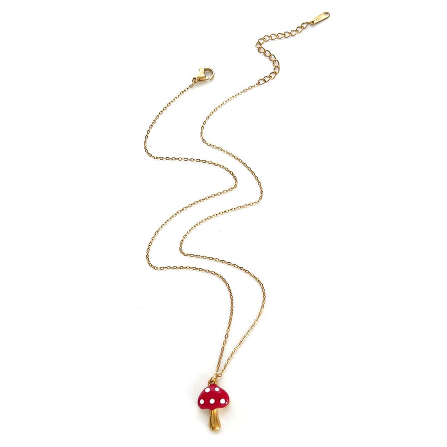 1 Piece Enamel Cherry Pendant Necklace 