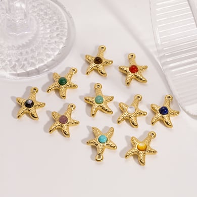 1 Piece Simple DIY Turtle Star Stainless Steel   Gold Color  Women's Pendants h5 Picture3