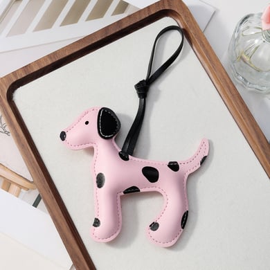 1 pezzo di ciondolo per borsa da donna in pelle di cane maculato vivace h5 Immagine7