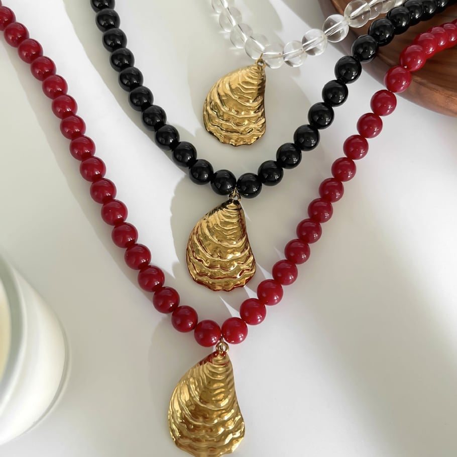 Collana con ciondolo in perline di vetro da 1 pezzo h5Immagine4