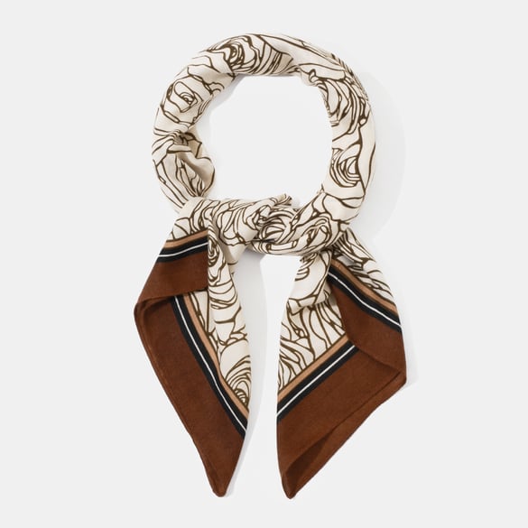 1 Piece Retro Flower Polyester Bandana