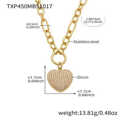 Parures de bijoux luxueuses en acier inoxydable et zircon couleur or pour femmes h5 