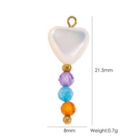 YTP2510008-Beaded White Shell Heart Picture63
