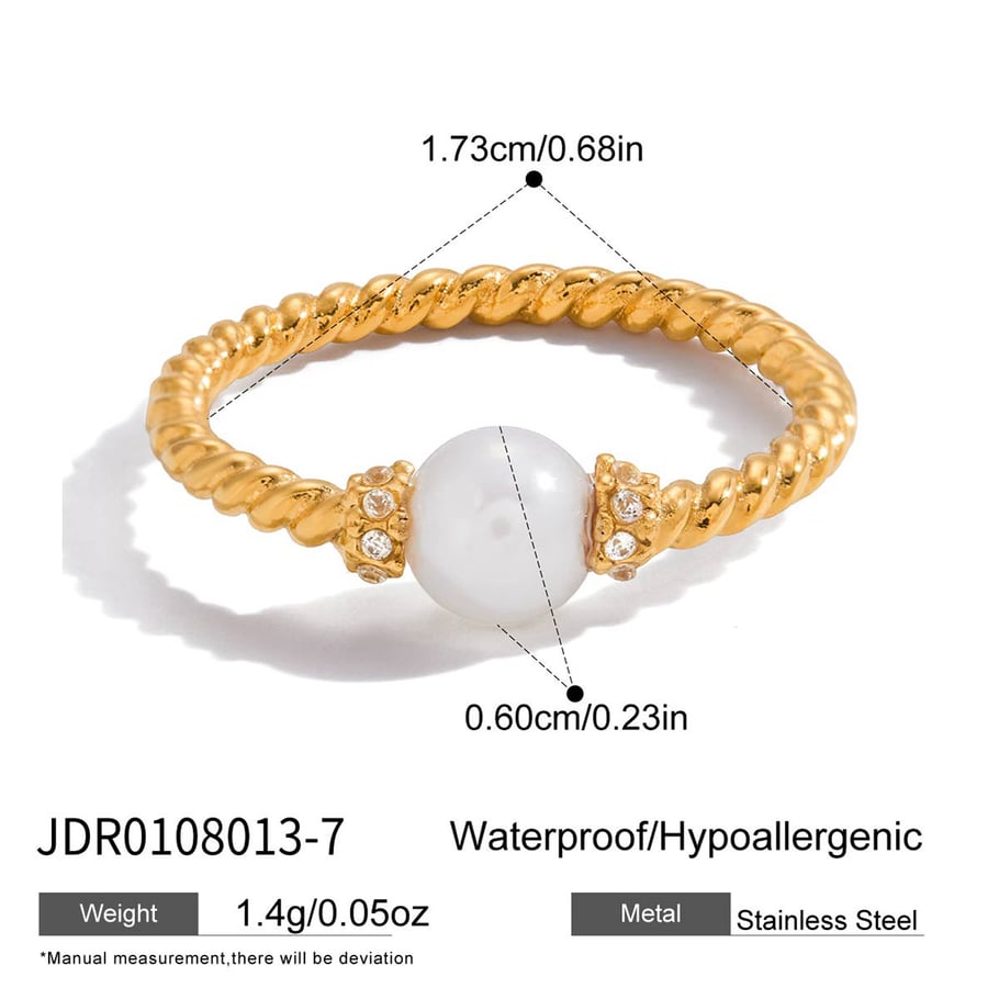 1 Stück einfache, kreisförmige, minimalistische Ringe aus Edelstahl in Goldfarbe h5Bild2