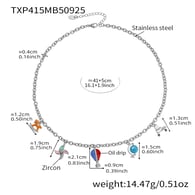 TXP415-Collier DIY en acier 41+5cm Image2