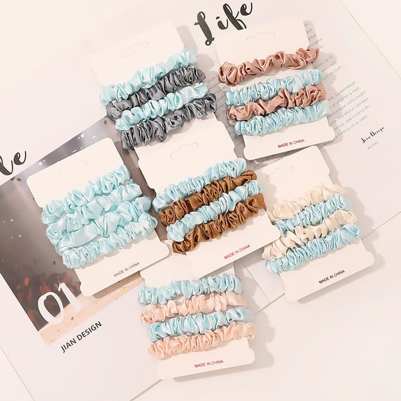 1 stuk dagelijkse effen stoffen scrunchies voor dames