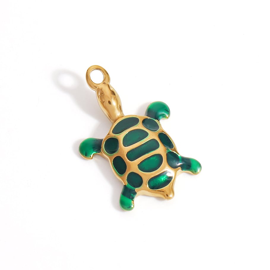 1 pièce DIY Fleur Cœur Imprimé Animal Papillon Poisson Pendentif En Acier Inoxydable h5Image4