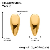 TXF428-Petites boucles d&#39;oreilles en or Image12