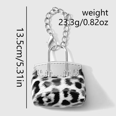 1 pieza de adornos para bolso de mujer de cuero con estampado de leopardo h5 Imagen2