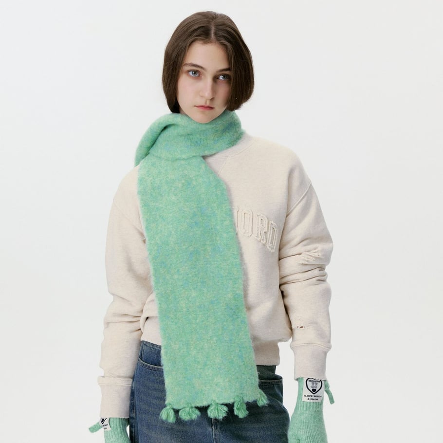 Sciarpa invernale da donna in lana con nappe Vogue, 1 pezzo h5Immagine4