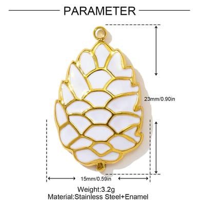 Pendentif luxueux en acier titane en forme de fer à cheval pour femme, 1 pièce h5 Image2