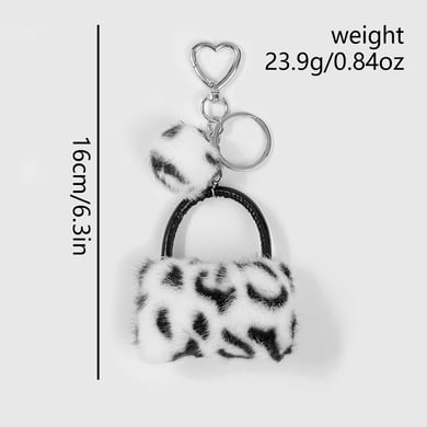 1 pieza de adornos para bolsos de mujer de poliéster con estampado de leopardo clásico h5 Imagen2