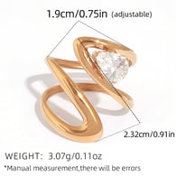 Couleur or/Taille unique/Style de bague 2 Image17