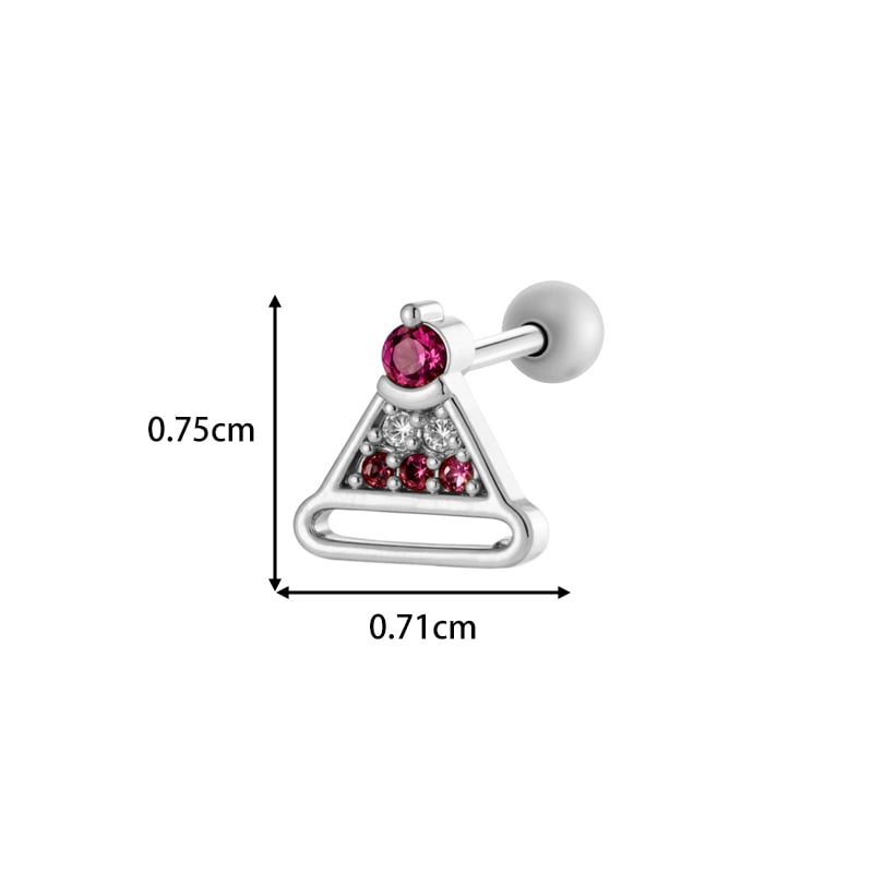 1 stuk kerst koperen gouden zirkoon piercing oorbellen voor dames h5Afbeelding2