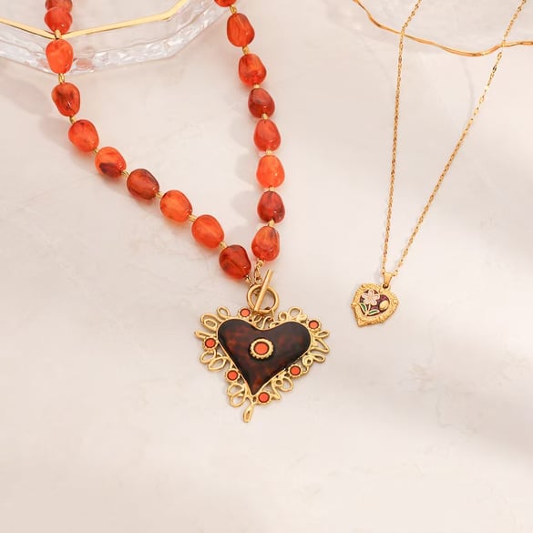 Collana con perline da donna in acciaio inossidabile a forma di sole irregolare etnico da 1 pezzo 2